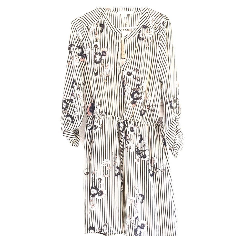 NWT Daniel Rain (DR) striped floral dress